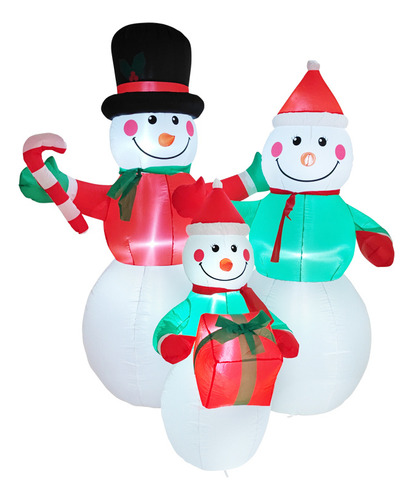 Nueva Familia De Muñecos De Nieve Inflables Navideños De 1,8