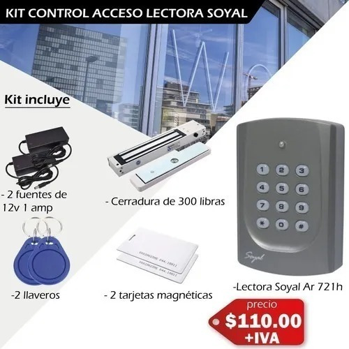 Sistema Control De Acceso Soyal 721h Lector Tarjeta Y Clave