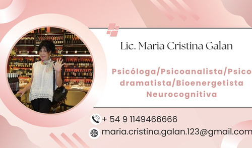 Consulta Online Psicóloga Uba Lic. Maria Cristina Galan