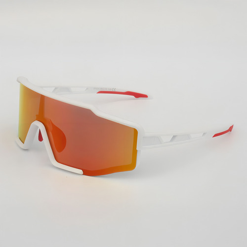 Óculos De Ciclismo Rockbros White Red Polarized Mtb Speed