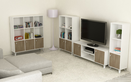 Imagen 2 de 3 de Rack Mesa De Led Tv Nordico Escandinavo Re140 Melamina Moderna Minimalista + Envió Sin Cargo Capital Federal