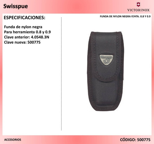 Imagen 3 de 4 de Navaja Hercules, Funda Nylon Negra Y Cordon, Victorinox