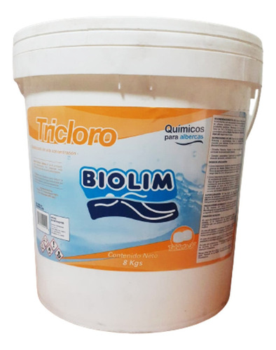 Tricloro Tableta 3 Pul (8 Kg) Biolim Cloro Para Albercas