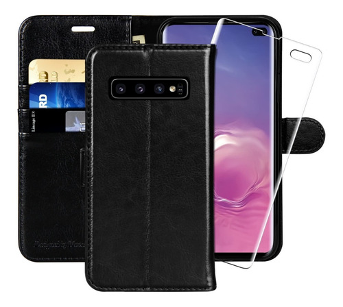 Funda Cartera Protector De Pantalla Para Galaxy S10 Plus