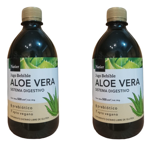 Aloe Vera Digestivo X2 Formula Prebiótica  Natier 500ml