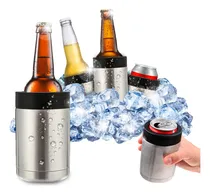 Comprar Cubre Lata Térmico Slim Company Funda Para Latas De 350 Ml Porta Latas Refresco Y Cerveza Frías Color Plateado