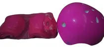 Comprar Set Proteccion Niñas Casco Coderas Rodilleras Manos Patinaje