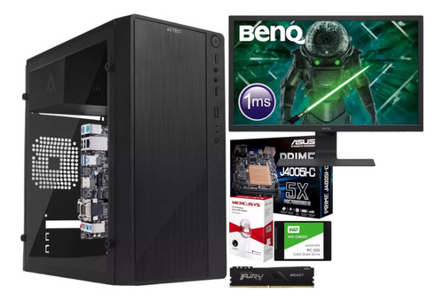 Kit Pc Escritorio Intel Cpu Ram 8gb Ddr4 Ssd + Monitor 480gb