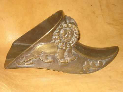 Vint.retro Estribo De Bronce Antiguo Caballo (Usado)