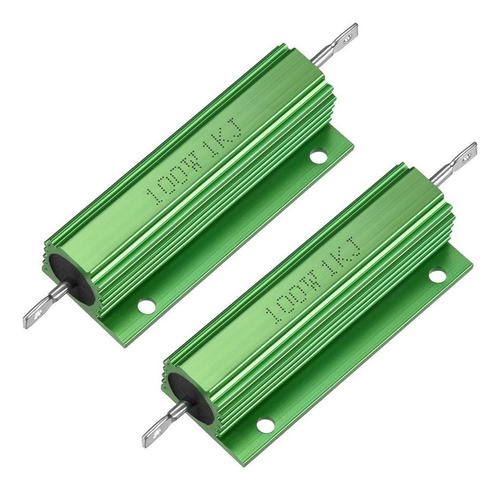 2 Resistencias De Carcasa De Aluminio 100w 1k Ohm Bobinadas