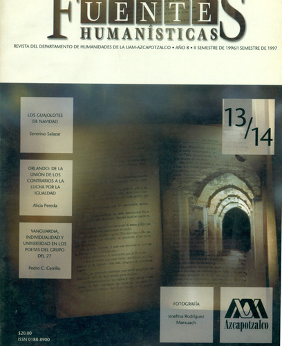 Revista Fuentes Humanísticas No. 13/14 Iii Semestre De 1996