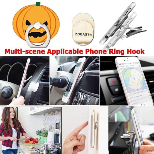 Zoeast(tm) 3 Pack Phone Ring Halloween Pumpkin Lantern Devil
