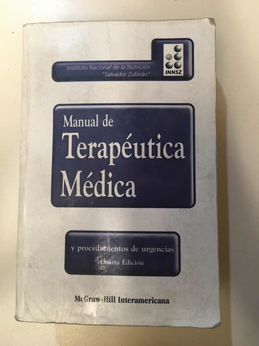 Manual De Terapéutica Médica 4ta Edición