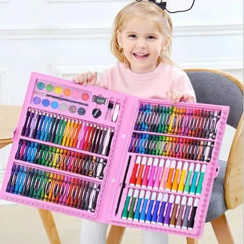 Kit De Dibujo 123 Pcs，AXIDUN- Set de Arte Colores Profesionales,Incluye  Plumones, Lapices De Colores, Pasteles al Óleo, Acuarelas, Crayón etc, Kit  de Arte para Niños, Principiantes y Artistas : : Hogar y