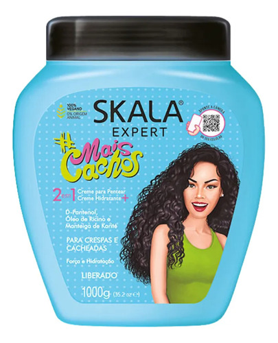 Skala Cachos Gelatina Capilar + Mais Cachos Crema D/p 1kg