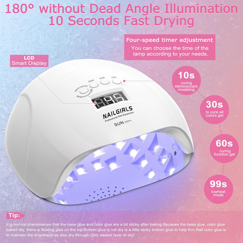 Lámpara De Uñas Uv Led Secador De Uñas De 150 W Para Esmalte