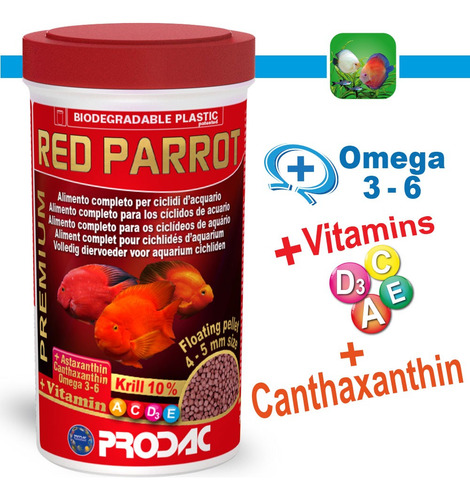 Prodac Alimento Peces Red Parrot 550g Acuario
