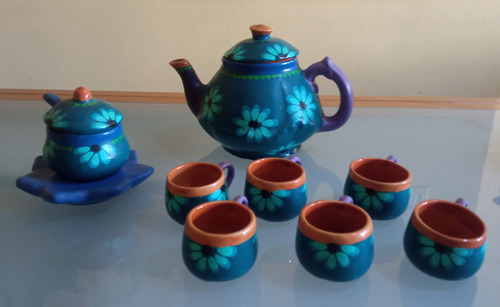 Juegos De Café En Cerámica, Artesanía Merideña, 12 Tazas (Usado)