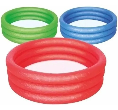 Pileta inflable redonda Bestway 3 Aros 51025 de 122cm x 25cm 140L verde