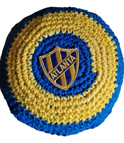 Kipá Tejida A Crochet Con Escudo Del Club Atlético Atlanta