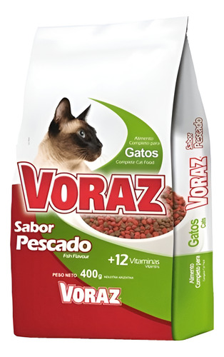Alimento Voraz Gatos Sabor Pescado 10 Kg