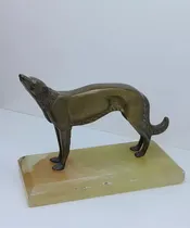 Comprar Figura Perro Ruso Galgo Art Deco Bronce Firmado D'aste.
