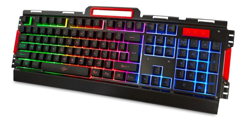 Teclado + Mouse Gamer Metalico Retroiluminado Led Juegos Color del mouse Negro Color del teclado Negro