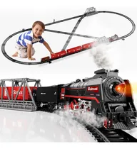 Comprar Tren Eléctrico Arbol Navidad Adultos Puente 6 Vagones Largo