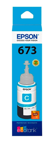 Botella Tinta Epson T673 L800 L805 L810 L850 L1800 Cyan 70ml