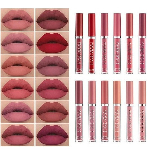 Brillo De Labios Handaiyan Matte Larga Duración 12 Cor