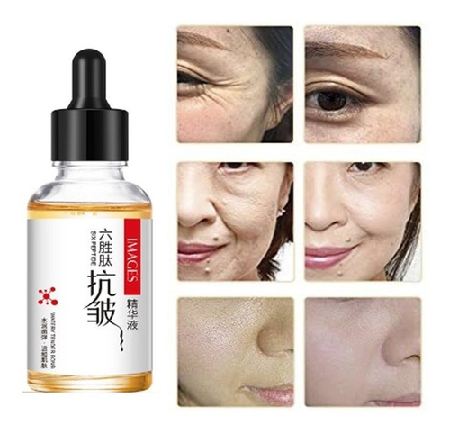 Imagen 1 de 8 de Suero Serum Seis Péptidos Aclarador Antiarrugas Reafirmante
