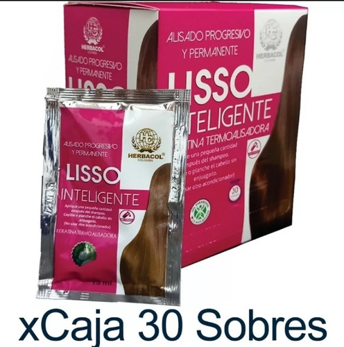 Lisso Inteligente Alisado Termoprotector Keratina X30 Sobres