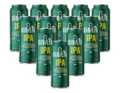 Cerveza Rabieta American Ipa 473cc Pack X 12 Latas