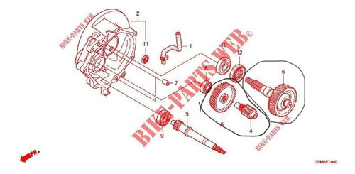 Engrenagem Transmissão Honda Lead 110 Original