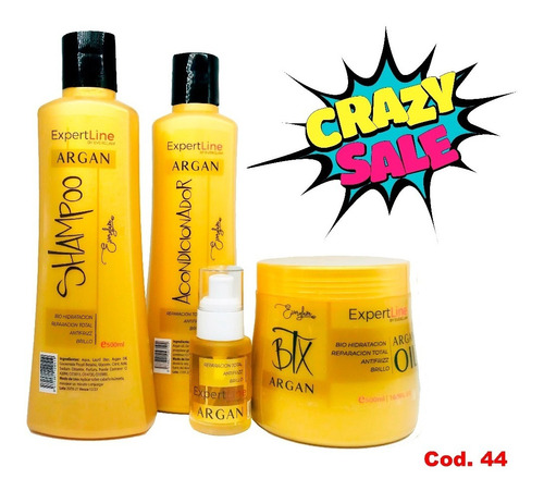 Shampoo Argan + Acondicionador + Btx + Serum, Pack Everglam