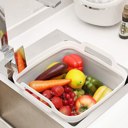 Lavabo Plegable Con Tapón De Drenaje, Asas De Transporte Par
