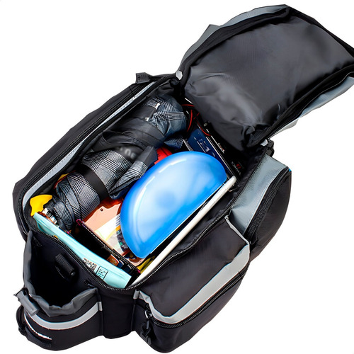 Imagen 2 de 7 de Bolsa Alforja Para Bicicleta Portaequipajes Trasero