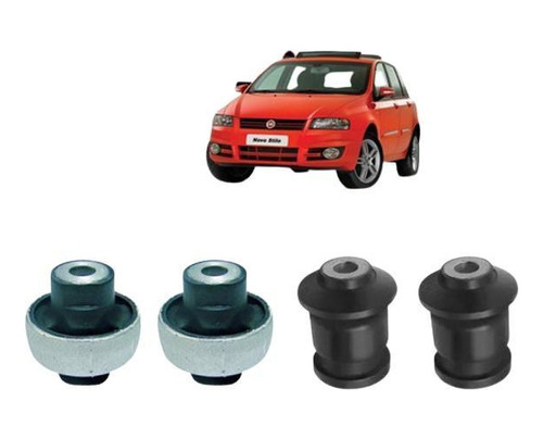 Kit 4 Bucha Bandeja Dianteira Fiat Stilo 2002 2003 2004 2005