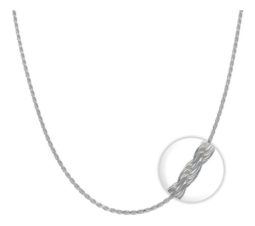 Imagen 1 de 1 de Collar De Plata De Ley 925 Estilo Turbillon