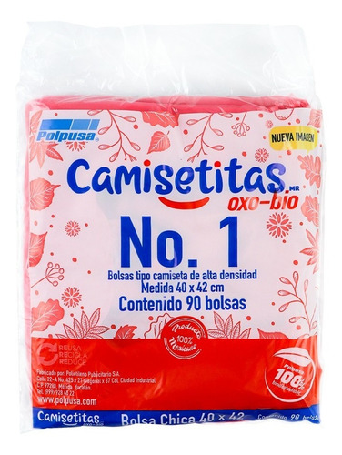 Polpusa Bolsa Tipo Camiseta Oxobiodegradable #1