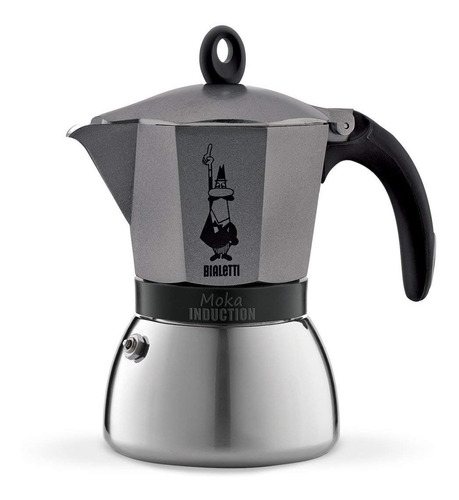 Cafetera Italiana Bialetti Ideal Induccion Grey 9 Tazas