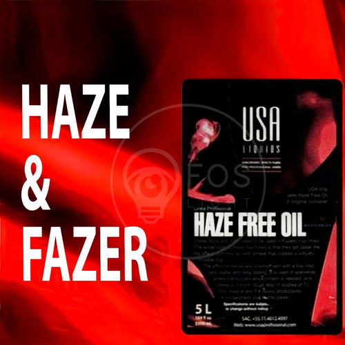4x Líquido Para Maquina Haze A Base De Agua Fluído 5 Litros