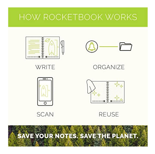 Rocketbook Agenda Diaria Reutilizable Agenda Diaria,
