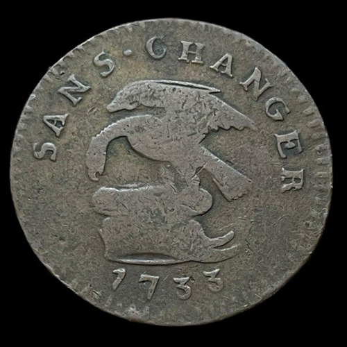 Moneda 1 Penny 1733 De Isla De Man - James Stanley