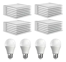 Comprar Pack X4 Aplique Pared Interior Exterior Bidireccional Polipropileno + Lámpara Led 9 Watts Luz Cálida Amarilla 3000k Color Blanco
