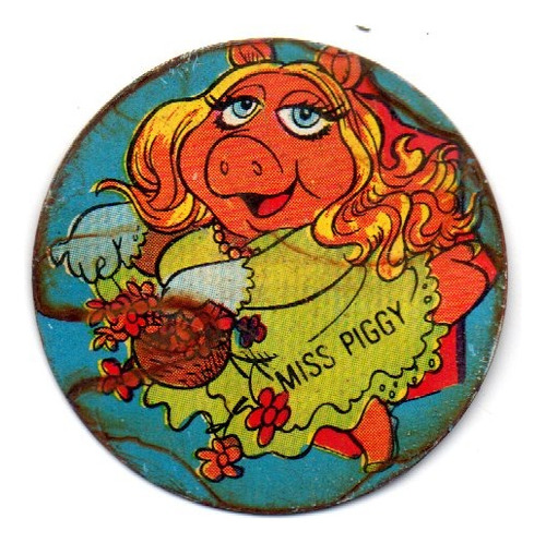 Figurita Chapitas 1981 Miss Piggy