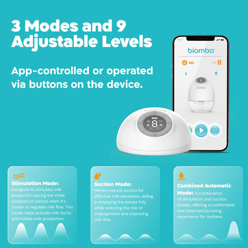 Extractor De Leche Portátil Manos Libres Biamba Pump Pro -