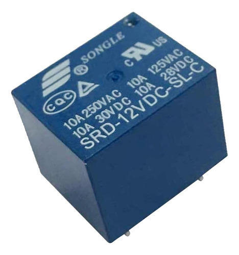 20 Piezas Mini Relay 12v Dc 10a 250v Spdt 5-pins Pcb