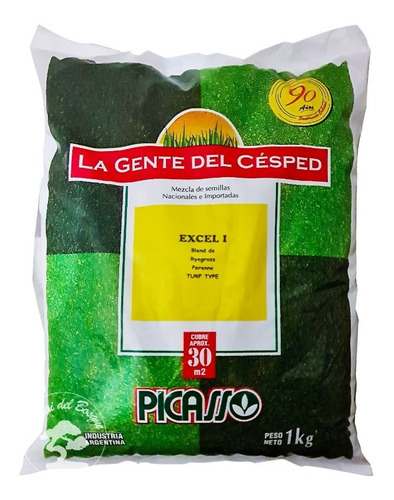 Semilla Césped Pasto Picasso Excel I X 5 Kg Premium
