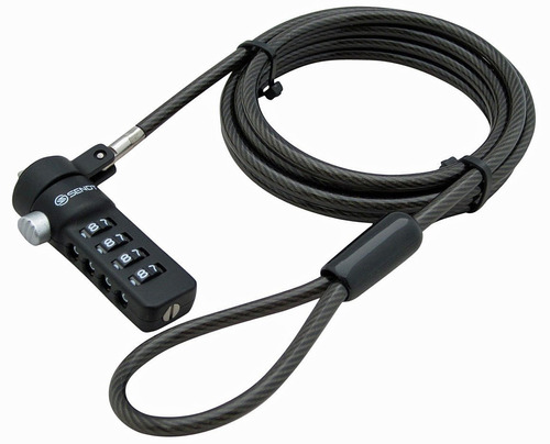 Cable De Seguridad Sendt Black Notebooklaptop Combination Lo